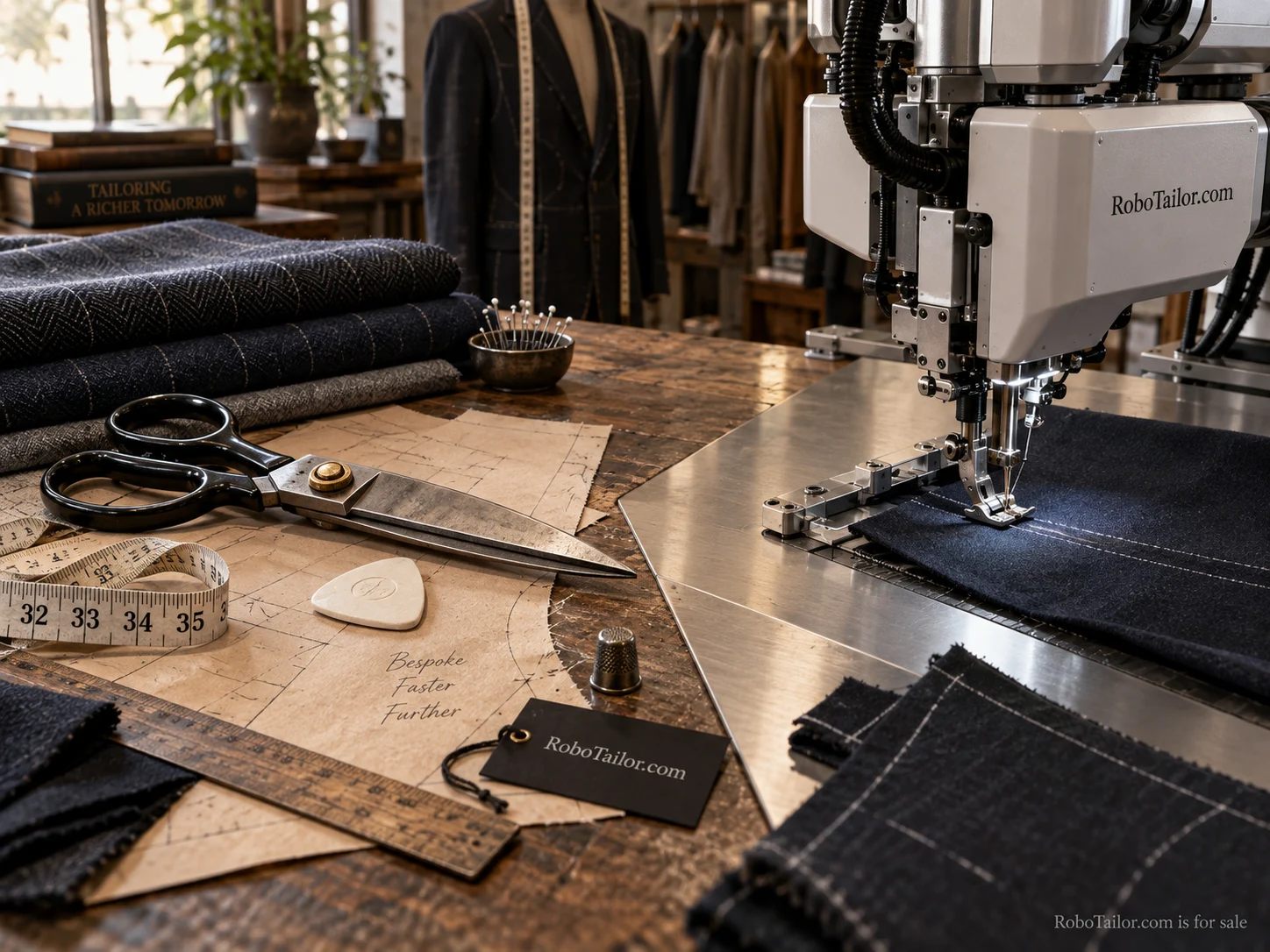 Tailoring materials for when robotic tailoring beats a long hand-made queue